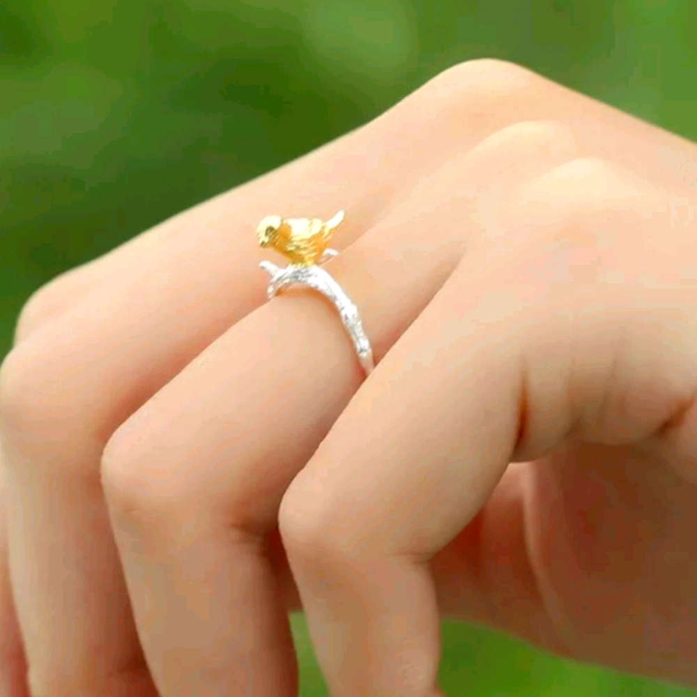 Bird lovers adjustable ring - Picture 2 of 3